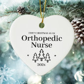 Orthopädie Krankenschwester 2024 Weihnachtsverzier Keramik Ornament