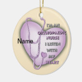 Orthopädie Lila Herz Keramik Ornament (Links)