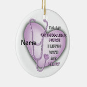 Orthopädie Lila Herz Keramik Ornament (Rechts)