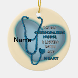 Orthopädie Nurse Blaues Herz Keramik Ornament