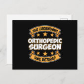 Orthopädie Operation für das Ruhestand Ärztlicher Postkarte (Vorne/Hinten)