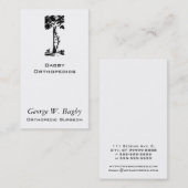 Orthopädie-Operation Visitenkarte (Vorne/Hinten)