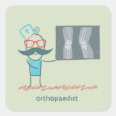 Orthopädie Quadratischer Aufkleber (Vorderseite)