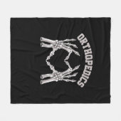 Orthopädie Skeleton Hand Herz Ortho Nurse Rn Cre Fleecedecke (Vorderseite (Horizontal))