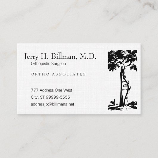 Orthopädie Visitenkarte (Vorderseite)