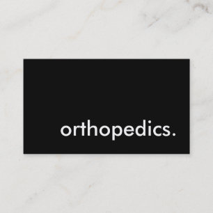 Orthopädie. Visitenkarte