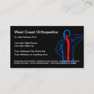 Orthopädische Ärzte-Visitenkarten Visitenkarte
