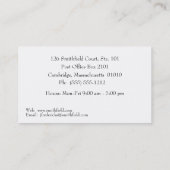 Orthopädische Chirurg-Visitenkarte Visitenkarte (Rückseite)