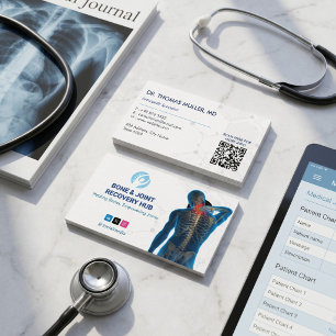 Orthopädische Erholung Weißer Strichcode Visitenkarte