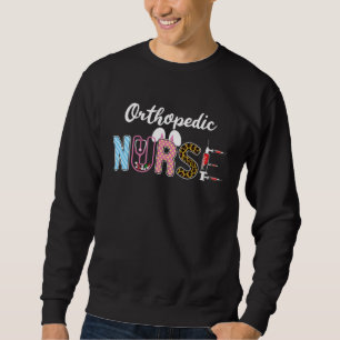 Orthopädische Krankenschwester Osterhase Stethosko Sweatshirt