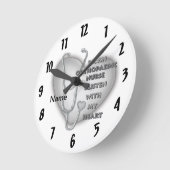 Orthopädische Krankenschwester Runde Wanduhr (Winkel)