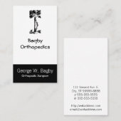 Orthopädische Operation Visitenkarte (Vorne/Hinten)