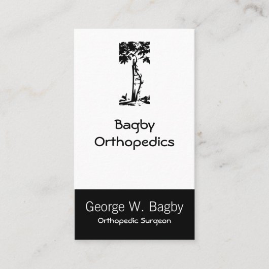 Orthopädische Operation Visitenkarte (Vorderseite)