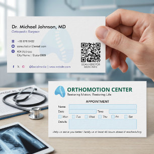 Orthopädische Physiotherapie   Moderne Terminverei Visitenkarte