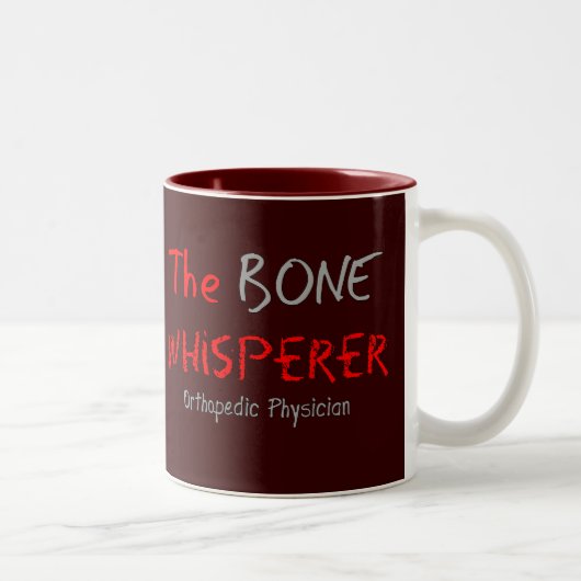 Orthopädischer Arzt "der KnochenWhisperer " Zweifarbige Tasse (Rechts)