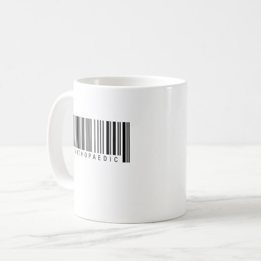 Orthopädischer Barcode Kaffeetasse (Vorderseite Links)