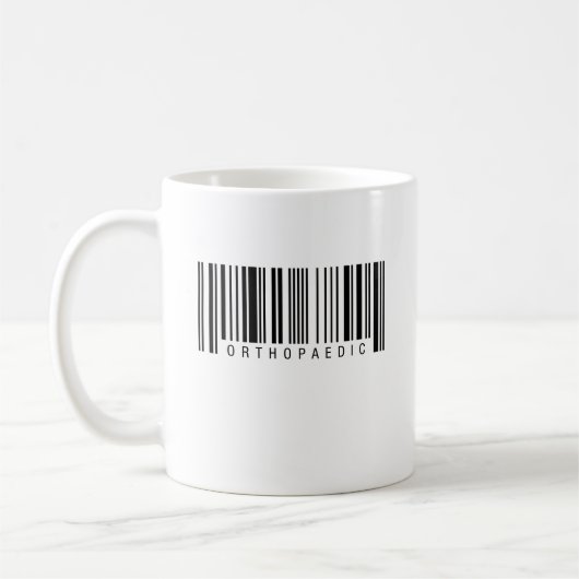 Orthopädischer Barcode Kaffeetasse (Links)