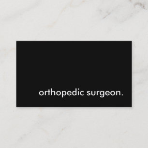 orthopädischer Chirurg. Visitenkarte
