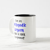 orthopädischer Chirurg Zweifarbige Tasse (Vorderseite Links)