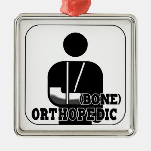 ORTHOPÄDISCHER DOKTOR CHRISTMAS ORNAMENT BONE AUS METALL