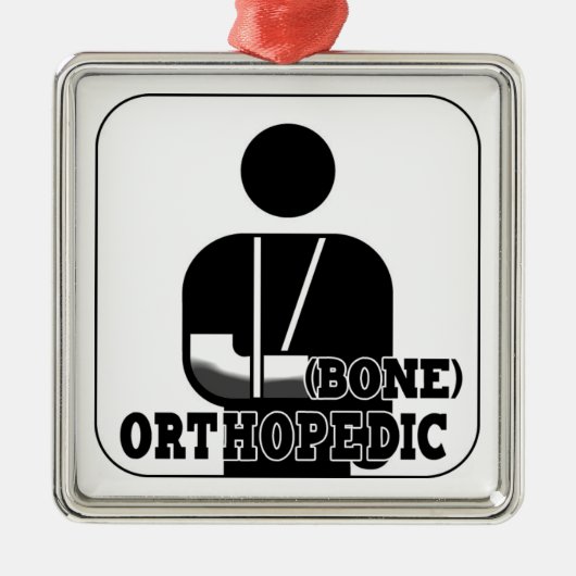 ORTHOPÄDISCHER DOKTOR CHRISTMAS ORNAMENT BONE AUS METALL (Vorne)