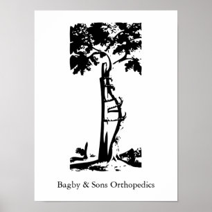 Orthopädischer gekrümmter Baum Poster