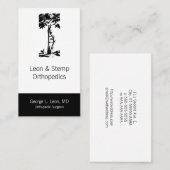 Orthopädisches gekrümmtes Baum-Symbol Visitenkarte (Vorne/Hinten)