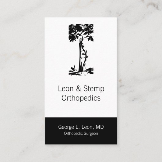 Orthopädisches gekrümmtes Baum-Symbol Visitenkarte (Vorderseite)