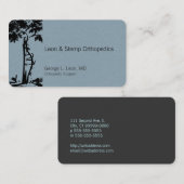 Orthopädisches gekrümmtes Baum-Symbol Visitenkarte (Vorne/Hinten)