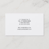 Orthopädisches gekrümmtes Baum-Symbol Visitenkarte (Rückseite)