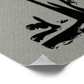 Orthopedic Crooked Tree Gray Faux Flannel Poster (Ecke)