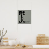Orthopedic Crooked Tree Gray Faux Flannel Poster (Küche)