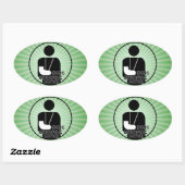 ORTHOPEDIC (KNOCHENDOKTOR-LOGO) OVALER AUFKLEBER (Blatt)