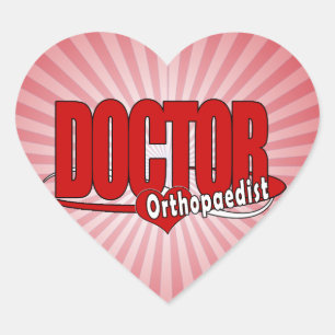 ORTHOPEDISTISCHES LOGO BIG RED DOCTOR Herz-Aufkleber