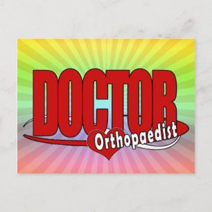 ORTHOPEDISTISCHES LOGO BIG RED DOCTOR POSTKARTE