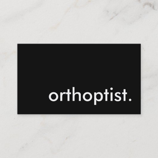orthoptistisch. visitenkarte (Vorderseite)