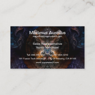 Orthricon Fraktal Art Business Card Visitenkarte