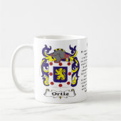 Ortiz Familien-Wappen Tasse (Links)