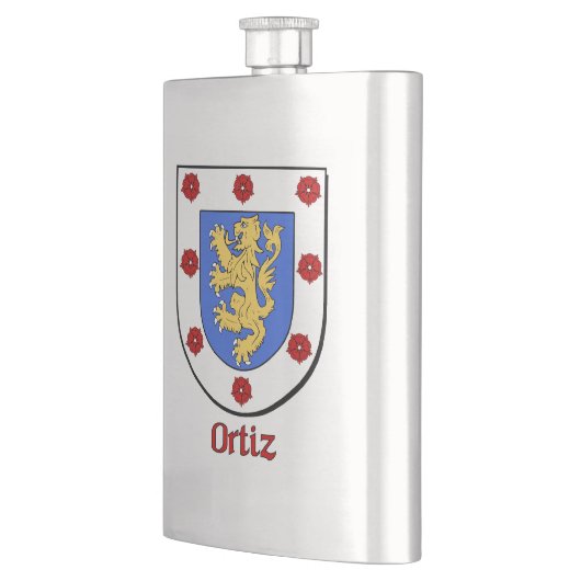 Ortiz Heraldic Shield Flachmann (Links)