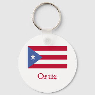 Ortiz Puerto Rico Flag Schlüsselanhänger