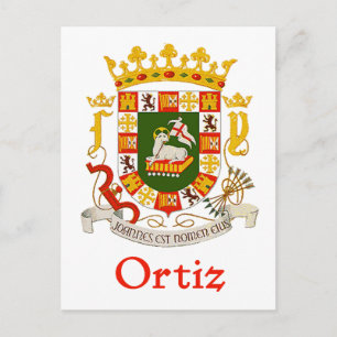 Ortiz Schild von Puerto Rico Postkarte
