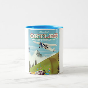 Ortler - Südtirol, Italien - Reiseplakat Zweifarbige Tasse