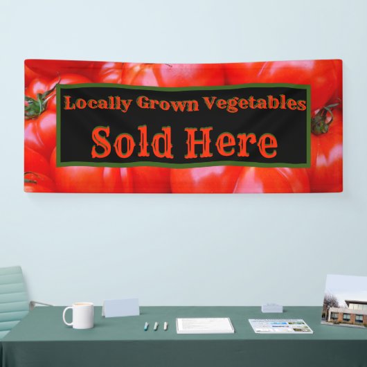 Örtlich angebaute Gemüse, die hier verkauft werden Banner (Messe)