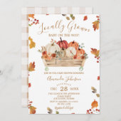 Örtlich angebaute Herbstleaves Pumpkin-Kinderdusch Einladung (Vorne/Hinten)