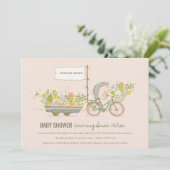 Örtlich angebaute Igel-Blumenkinderdusche lädt ein Dankeskarte (Stehend Vorderseite)