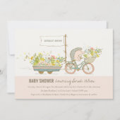 Örtlich angebaute Igel-Blumenkinderdusche lädt ein Dankeskarte (Vorderseite)