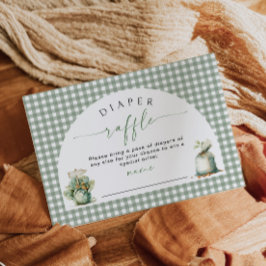 Örtlich angebautes Windeln Beilage Kartensatz Grün Begleitkarte