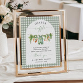 Örtlich angebautes Windeln, das Gemüse signieren Poster