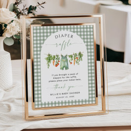 Örtlich angebautes Windeln, das Gemüse signieren Poster