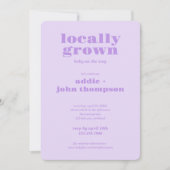 Örtlich angelegte Einladung | Farbblock LILA (Vorderseite)